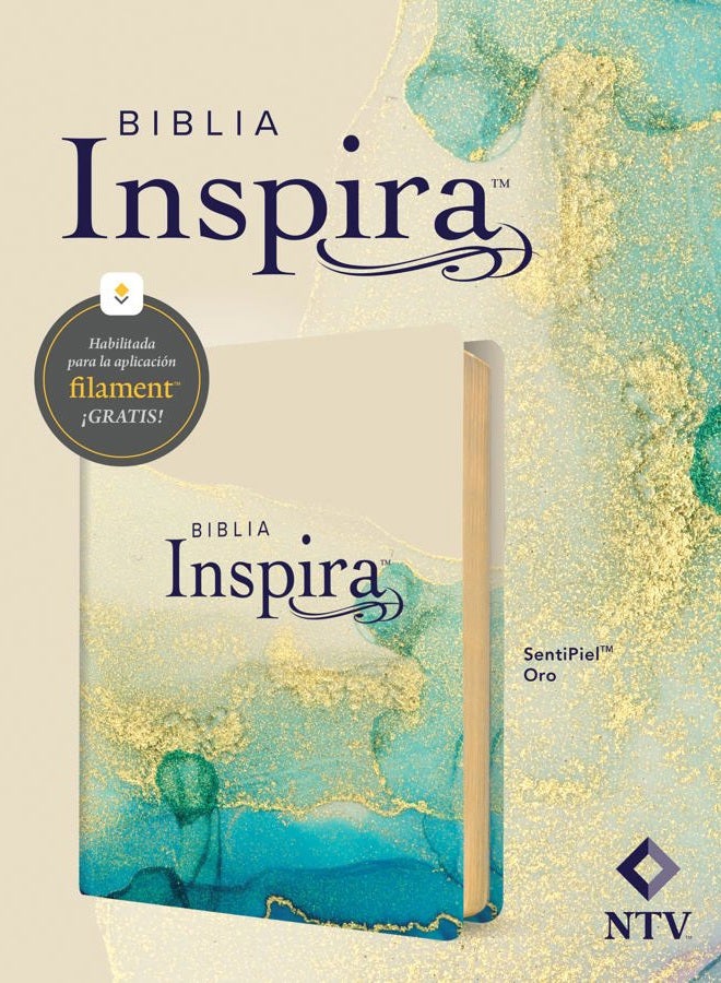 Tyndale Biblia Inspira NTV con Filament (SentiPiel, Oro) - Image 4