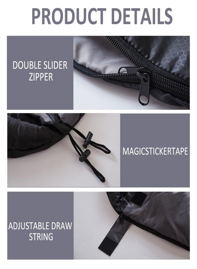 oaskys كيس نوم مزدوج من أواسكيز للبالغين مع وسادتين - مقاس كوين XL، مقاوم للماء، مناسب للتخييم والمشي لمسافات طويلة وحمل الحقائب في جميع الفصول، أكياس نوم لشخصين للطقس البارد والدافئ - Image 4