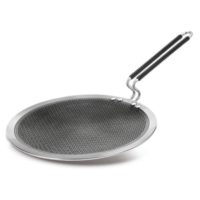 Triply Hexa Tech Induction Stainless Steel Concave Tawa, 26 cm, Silver, Honeycomb Non-Stick Structure, SturdyHandle, Food Grade, Flame and Hot Plate Safe, Metal Spoon Friendly - Image 1