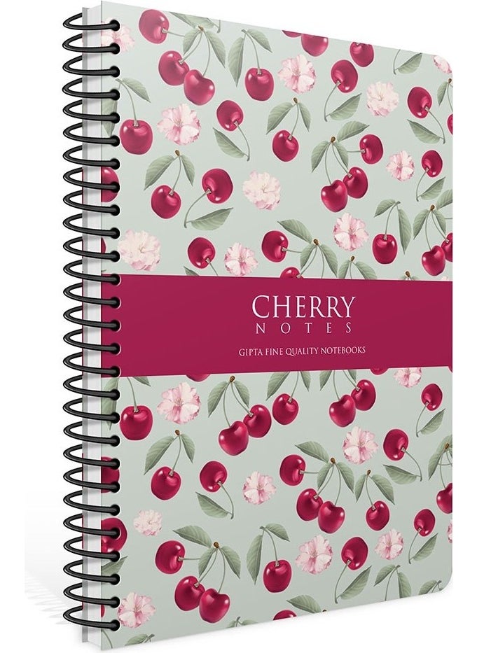 Gıpta - Cherry Time Spiral Hard Cover 17X24 120 Sheets Checkered Notebook - Image 1