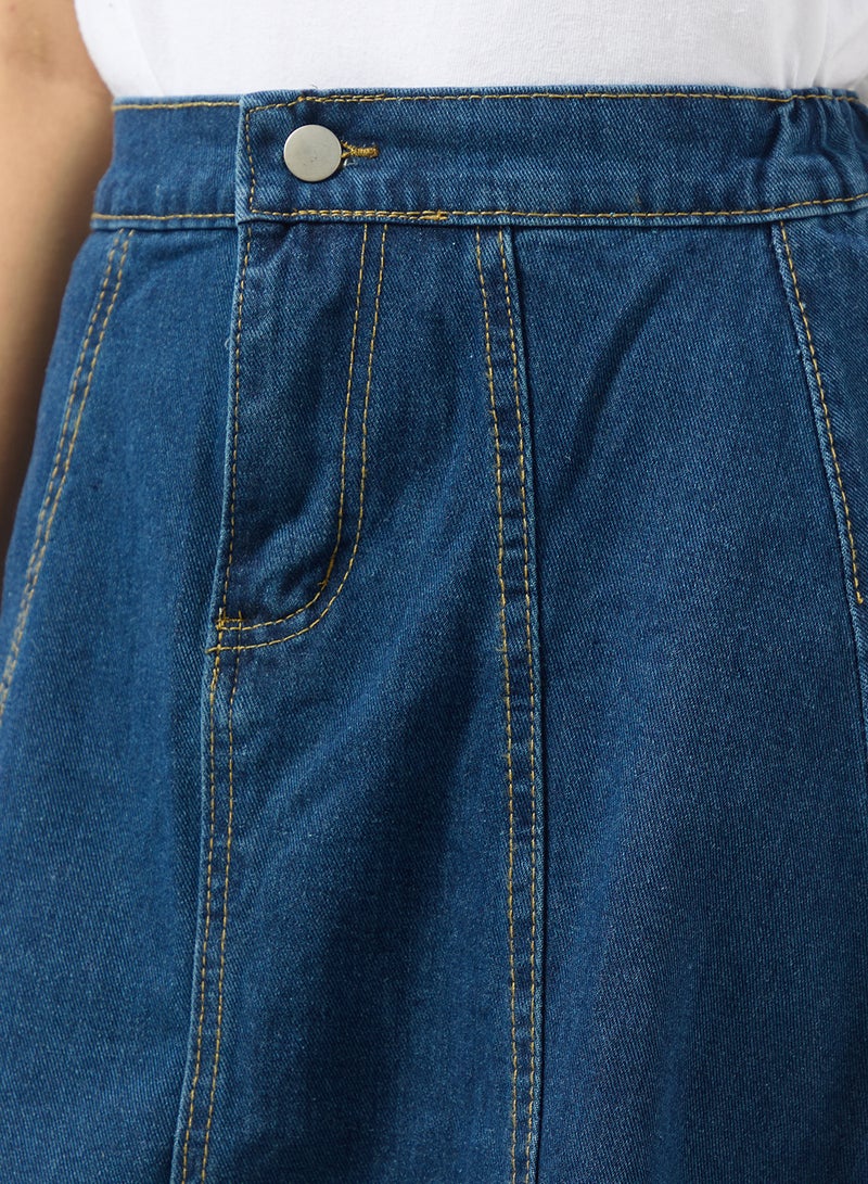 Ginger Denim A Line Maxi Skirt - Image 4