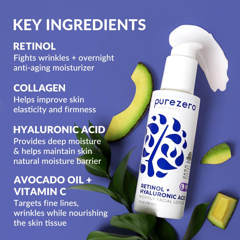 Purezero Moisturizing Night Cream â€“ Hydrating & Anti-Aging Face Moisturizer with Pure Ingredients, Paraben-Free, Vegan, Cruelty-Free, 4 oz - Image 3