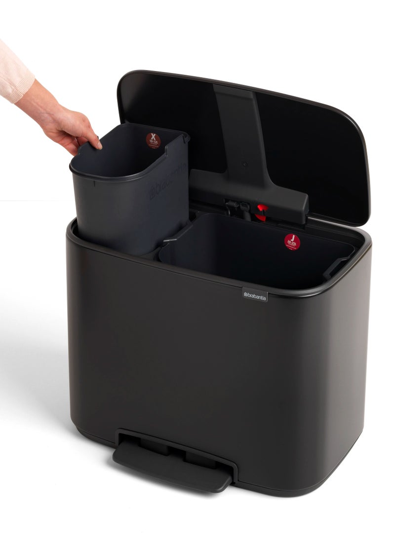 brabantia Bo Pedal Bin with 2 Inner Buckets  - Image 3