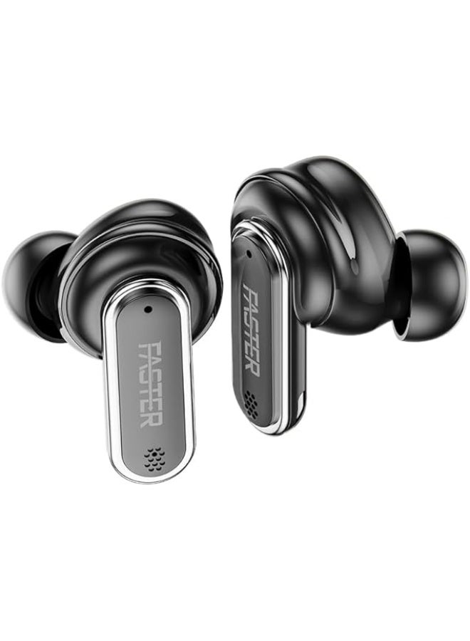 Faster Vizion Wireless Earbuds, Bluetooth 5.4 with ENC, Smart Touch Screen Case, 35H - Image 2