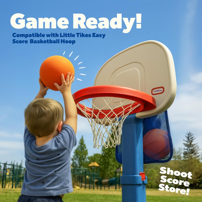 Galvanox Mini Rubber Basketballs with Pump (7" Inch) Includes Mesh Storage Bag Designed for Little Tikes Basketball Hoop (4 Balls, Orange) Blue - Image 5