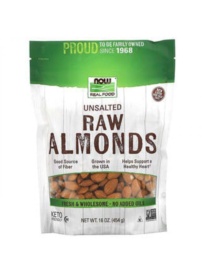 Now Foods NOW Foods, Real Food, Raw Almonds, Unsalted, 16 oz (454 g)  - Image 2