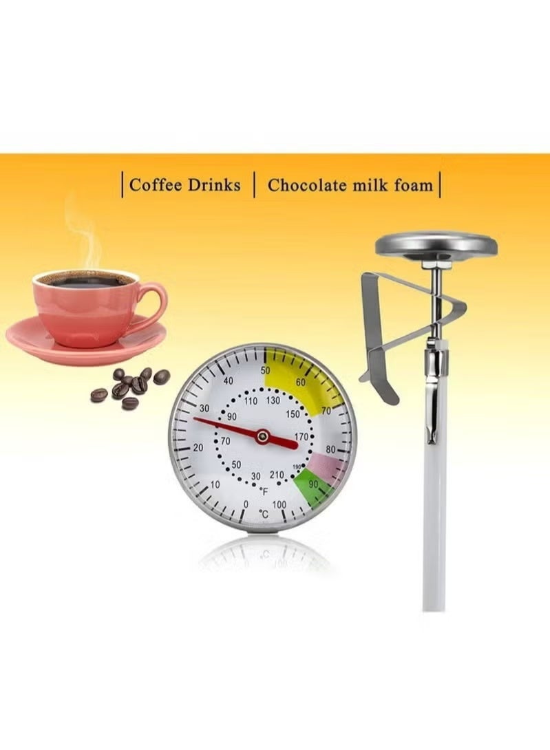 Thermometer Suitable for Milk Coffee and Water Silver analog colored 13.5cm - Image 3