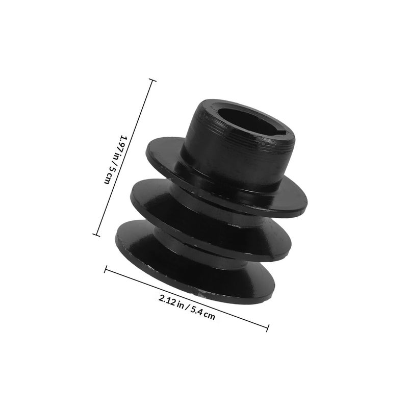 Heavy Duty Cast Iron Fixed Pulley Wheel 20mm Shaft Double Channel Strength Training - Image 3