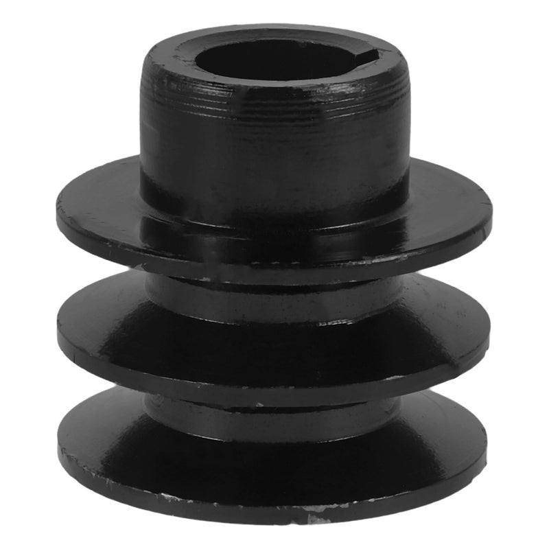 Heavy Duty Cast Iron Fixed Pulley Wheel 20mm Shaft Double Channel Strength Training - Image 2