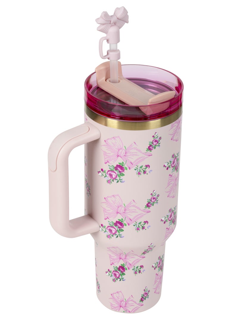 Stanley 40oz Quencher H20 Flowstate Stainless Steel Vacuum Insulated Tumbler with Lid and Straw for Water, Iced Tea or Coffee, Smoothie and More, Cream - Image 3