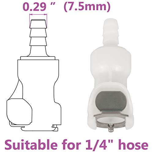 IRONSTAR Quick-Disconnect Hose Barb Insert, Quick Connect Hose Fittings, Plastic Quick Connect Male/Female Coupling Connector, 1/4" Inner Diameter hose, 2 Female Connectors and 2 Male Connectors - Image 2