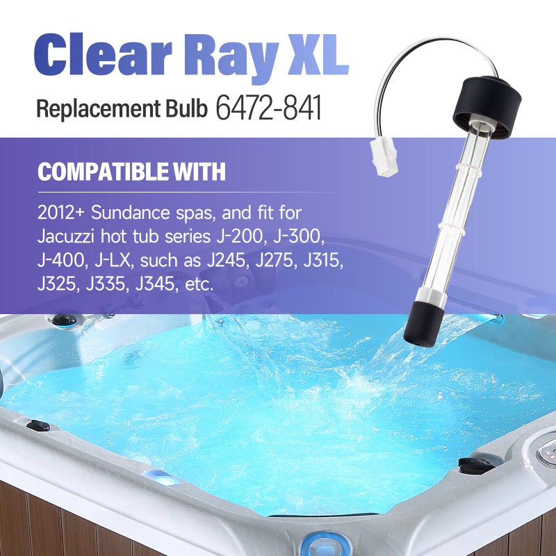 ANTOBLE Clear Ray XL Replacement Bulb, 6472-841 Spa UV Bulb for Jacuzzi Hot Tub J-200, J-300, J-400, J-LX Series and Sundance Hot Tub Spas (2 Pack) - Image 3