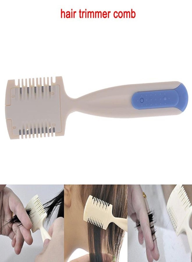 KIRA Cutter Comb Hair Shaper Razor Comb Double Edge Razor Hair Thinning Razor Comb for Home Salon Hair Cutting Styling Tools (White and Blue) - Image 5