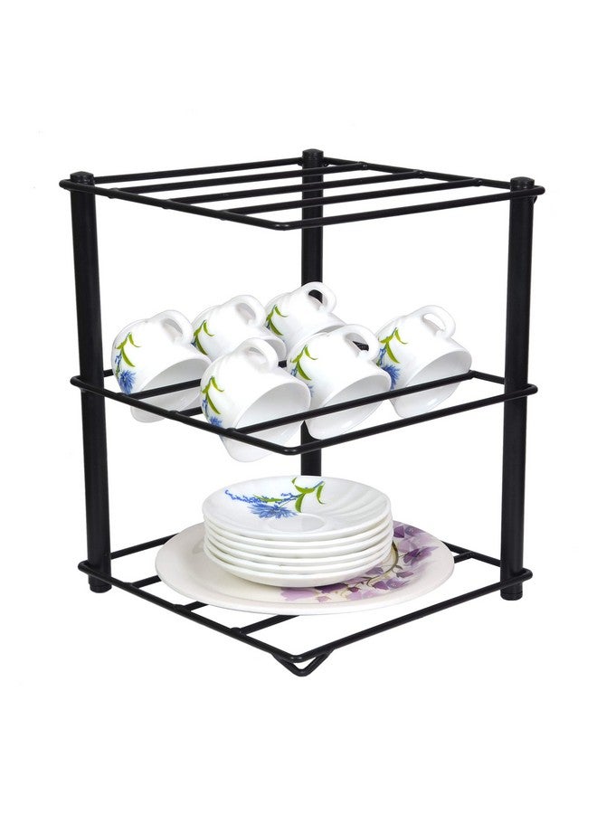 D&V ENGINEERING - Creative in innovation Multi Purpose 3-Tier Metal Kitchen Corner Shelf Rack, Cabinet Organizer/Tray - Image 5