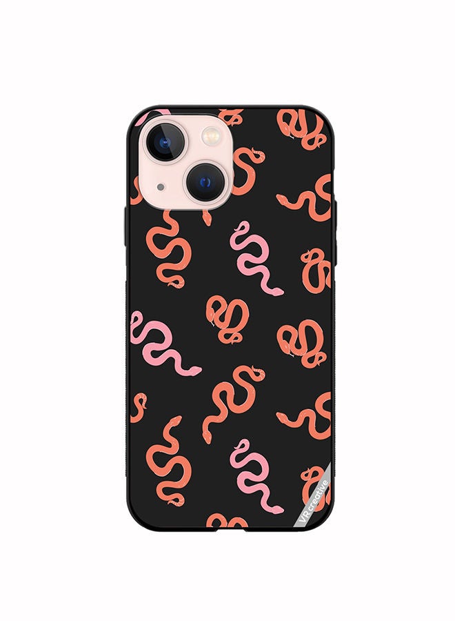 VR CREATIVE Protective Case Cover For Apple iPhone 13 Cartoon Funny Colorful Snakes Pattern Design Multicolour - Image 1