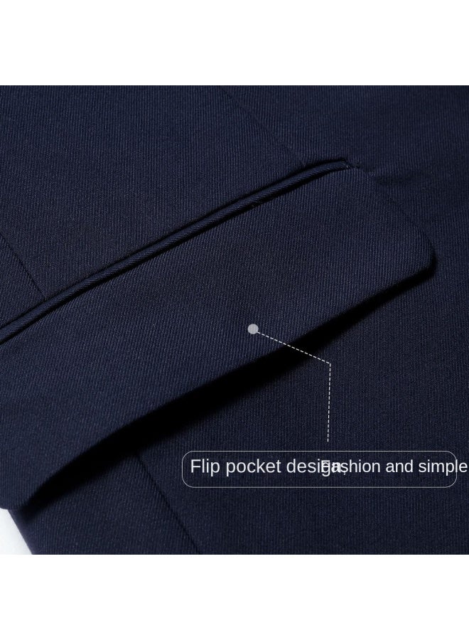 ROMON بدلة رجال عمل كاجوال، سترة كاجوال ضيقة تناسب الرجال ذات زر واحد - Image 5