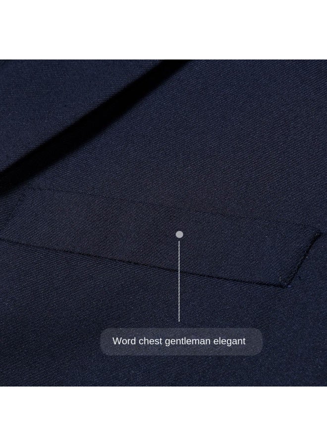 ROMON بدلة رجال عمل كاجوال، سترة كاجوال ضيقة تناسب الرجال ذات زر واحد - Image 4