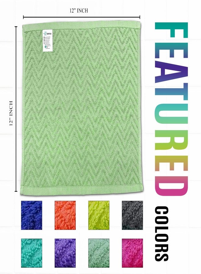 ZUPERIA Zigzag Multicolor Wash Cloths -24 Pack -12" x 12"- Highly Absorbent Soft Washcloths for Face, Gym Towels, Hotel Spa Quality, Reusable & Multipurpose Wash Cloth Towels - Image 5