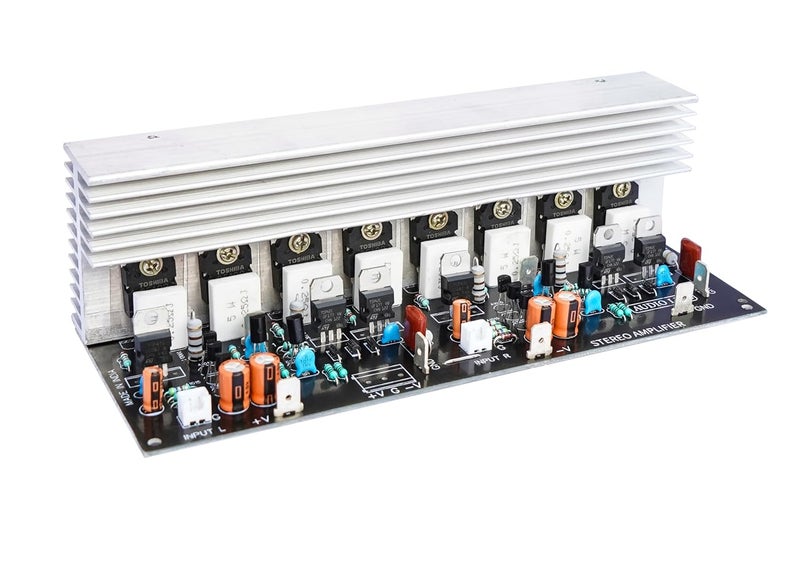 AUDIO LITE 150+150 Watt RMS Stereo Amplifier Board for 2SC5200 + 2SA1943 (300W stereo) (Complete MQ-3) - Image 1