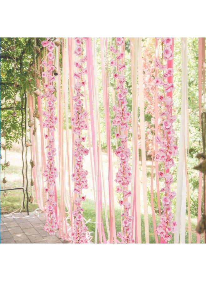 CITYES 3pcs Artificial Flower Light Pink Cherry Blossom Vines - Image 3