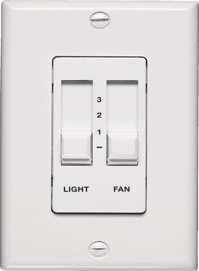 Quorum 7-1192-6, Three Speed and Light Dimming Wall Slide Control, White - Image 4