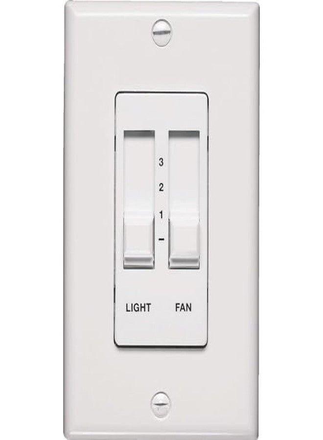 Quorum 7-1192-6, Three Speed and Light Dimming Wall Slide Control, White - Image 5
