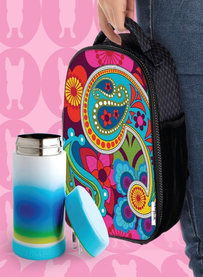 French Bull Stainless Steel Leak Proof Hot Lunch Thermos Vacuum Insulated Food Soup Jar Container, Easy Grip Lid, 16oz, Blue Ombre (71134) - Image 4