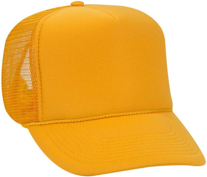 OTTO Polyester Foam Front 5 Panel High Crown Mesh Back Trucker Hat - Image 1