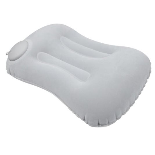 Inflatable U-Shaped Neck Pillow for TravelFlocked square Gray Flocked square Gray 