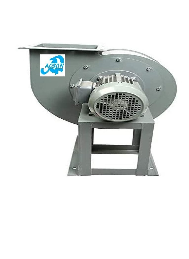 AQSON Blower 4Kw 5.5 Hp 3 Phase Multi-Wing Turbine Carbon Steel Copper Motor Energy-Saving Industrial Fan Barbecue Kitchen Factory Large Public Place  - Image 3