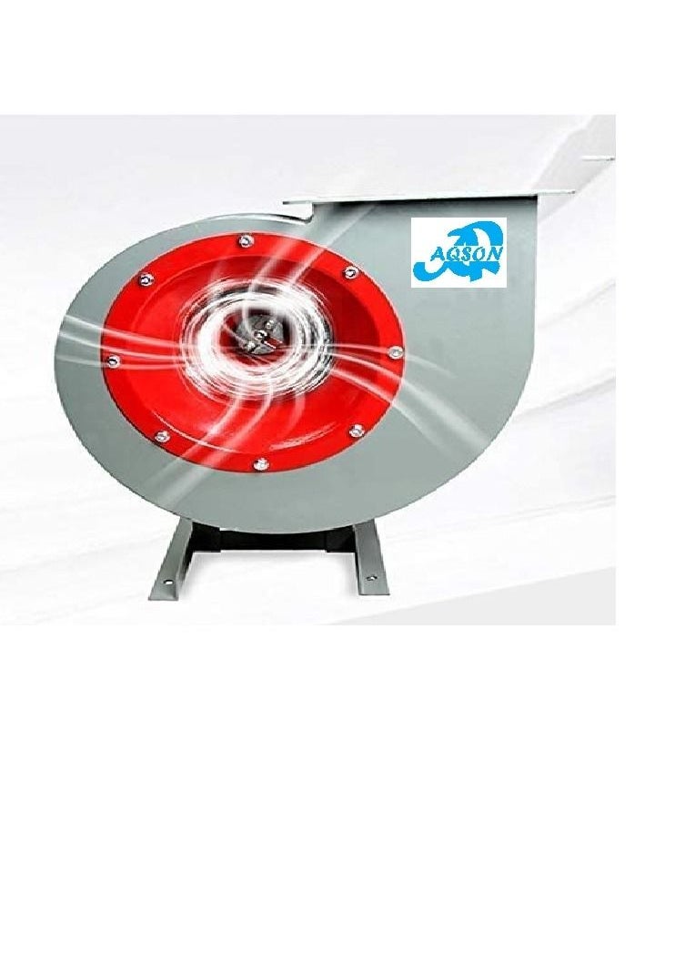 AQSON Blower 4Kw 5.5 Hp 3 Phase Multi-Wing Turbine Carbon Steel Copper Motor Energy-Saving Industrial Fan Barbecue Kitchen Factory Large Public Place  - Image 2