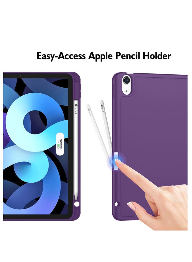 ELTRAZONE ELTRAZONE Dark Purple Smart Case for iPad Air – Compatible with 6th Gen 11-Inch (2024) and 5th/4th Gen 10.9-Inch (2022/2020), Touch ID & Auto Wake/Sleep - Image 3