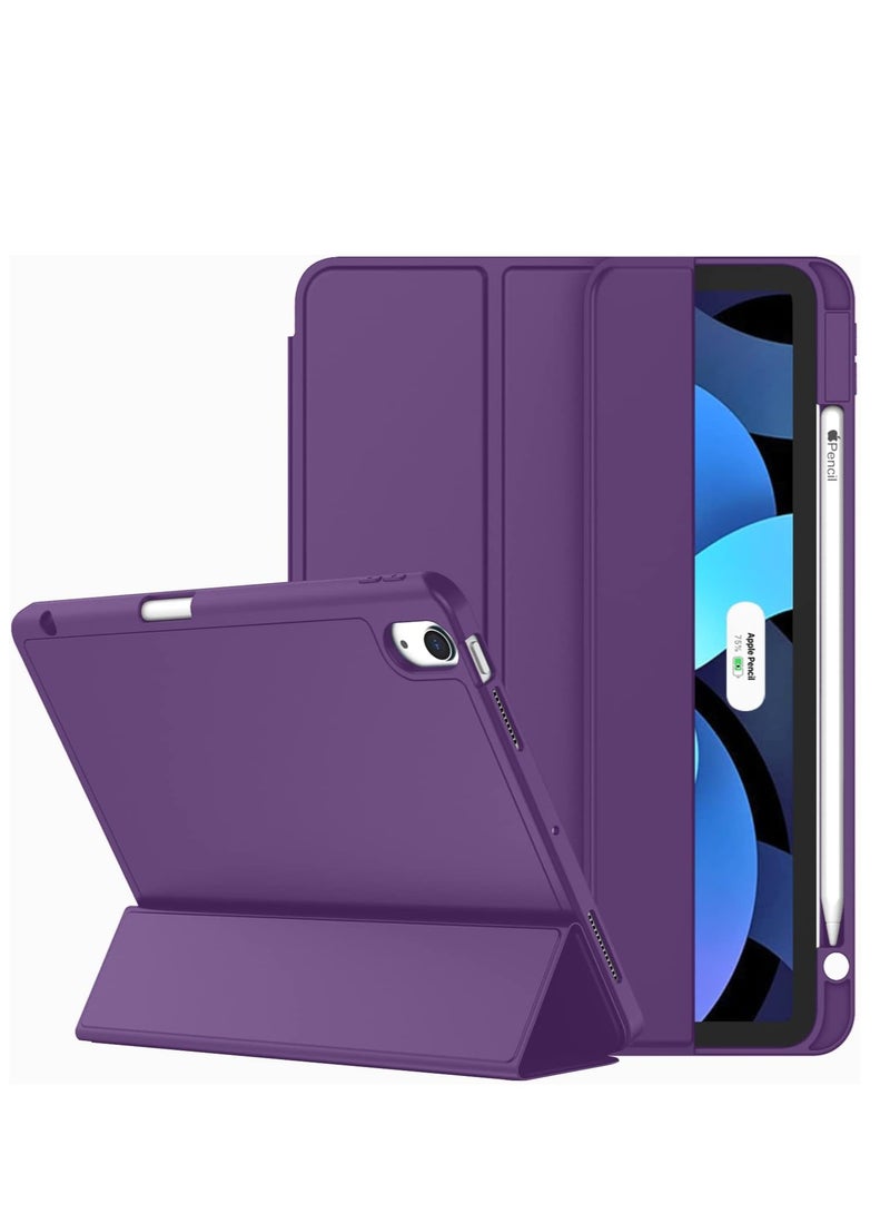 ELTRAZONE ELTRAZONE Dark Purple Smart Case for iPad Air – Compatible with 6th Gen 11-Inch (2024) and 5th/4th Gen 10.9-Inch (2022/2020), Touch ID & Auto Wake/Sleep - Image 1