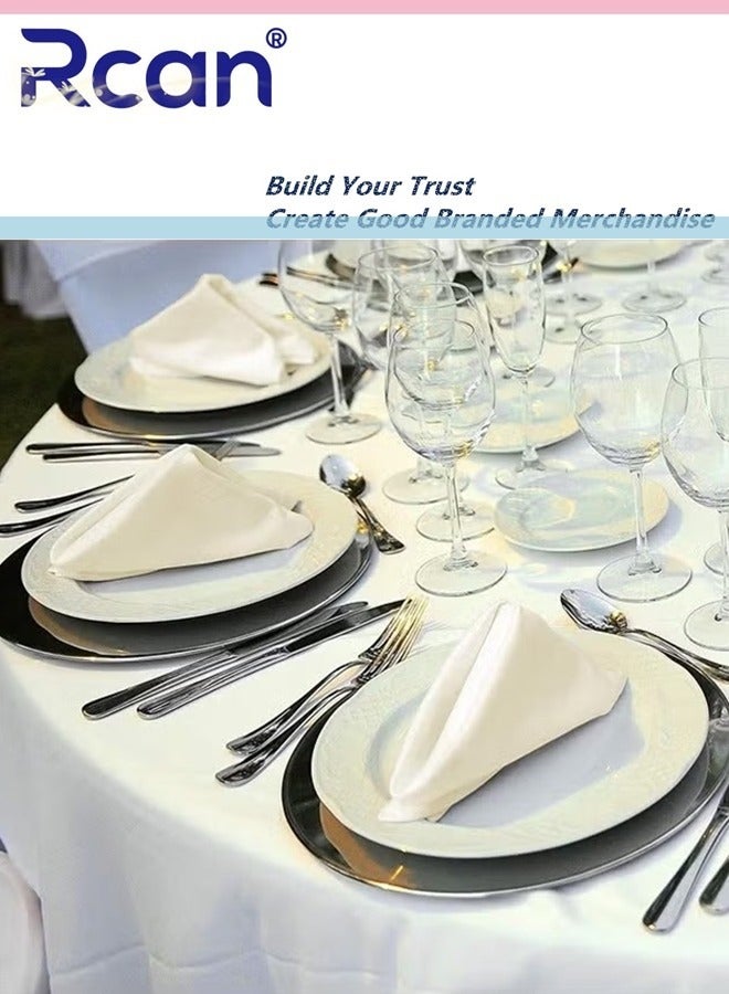 Rcan Satin Napkins Square Table Napkins 10 Pcs 17 x 17 Inches Soft Dinner Napkins Elegant Silk Napkins for Dinner Wedding Parties Soft Smooth Fabric Washable Napkins for Parties Weddings and Dinners - Image 4