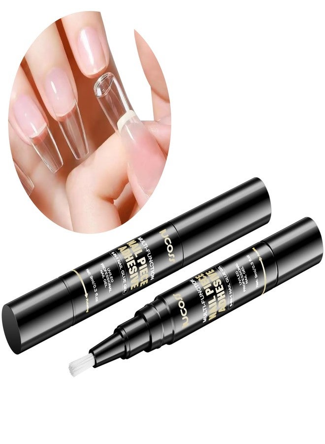 lucoss 2Pcs Nail Glue Gel Kit for Press On Nails, Multi-Functional Nail Gel Glue Pen for Acrylic Nails Extension, UV/LED Cure Needed, 2x9ml - Image 1