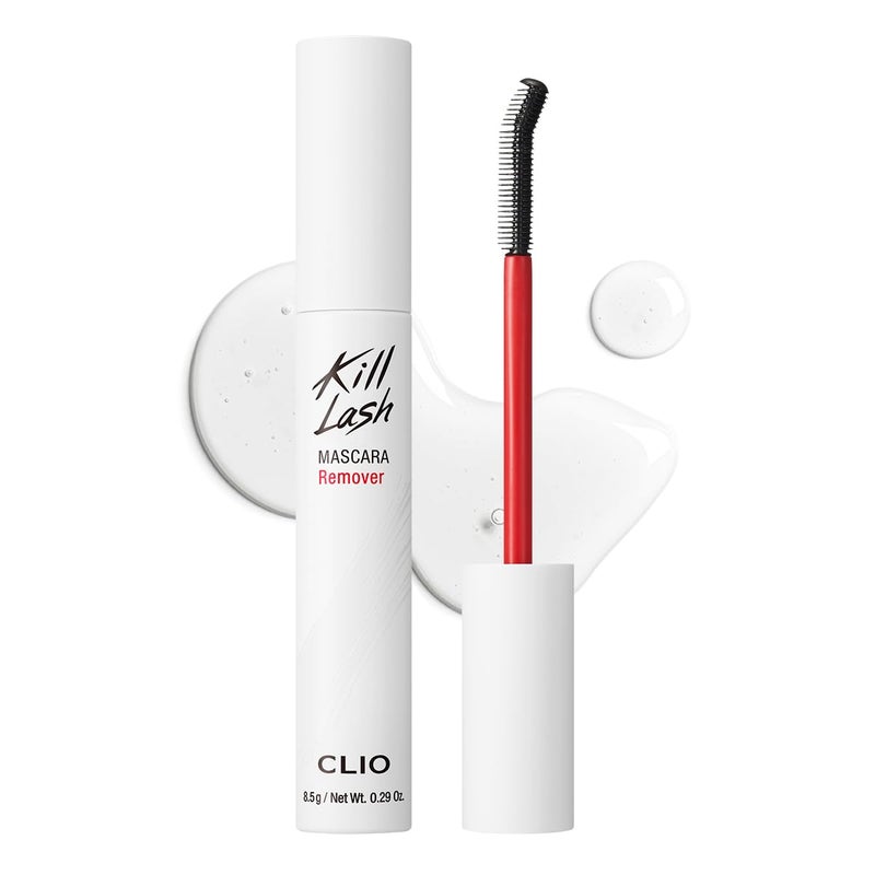 CLIO PROFESSIONAL كليو كيل لاش مزيل الماسكارا، مزيل مكياج العيون المقاوم للماء مع فرشاة دقيقة منحنية، منظف زيتي للماسكارا الفائقة وقاعدة الرموش، تنظيف لطيف بدون فرك - Image 1