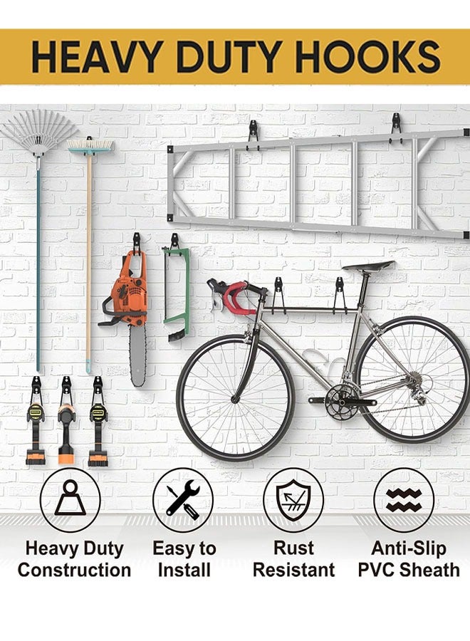 Generic Garage Hooks, 2 Pack Wall Mount Hooks, Garage Hanging Garden Tool Organizer, Heavy Duty U-Hooks Tool Storage Organizer for Hanging Ladders, Hose, Bulk Items  - Image 4