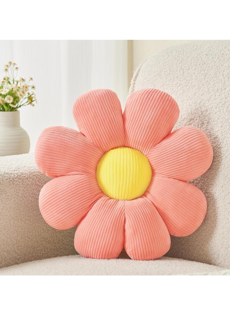 Kimaya Flower Pillow,Daisy Pillow Flower Shaped Throw Pillow,Cute Pillows Flower Cushion,Flower Floor Pillow Seating Cushion for Bedroom,Sofa,Couch(15.7",Pink)  - Image 1