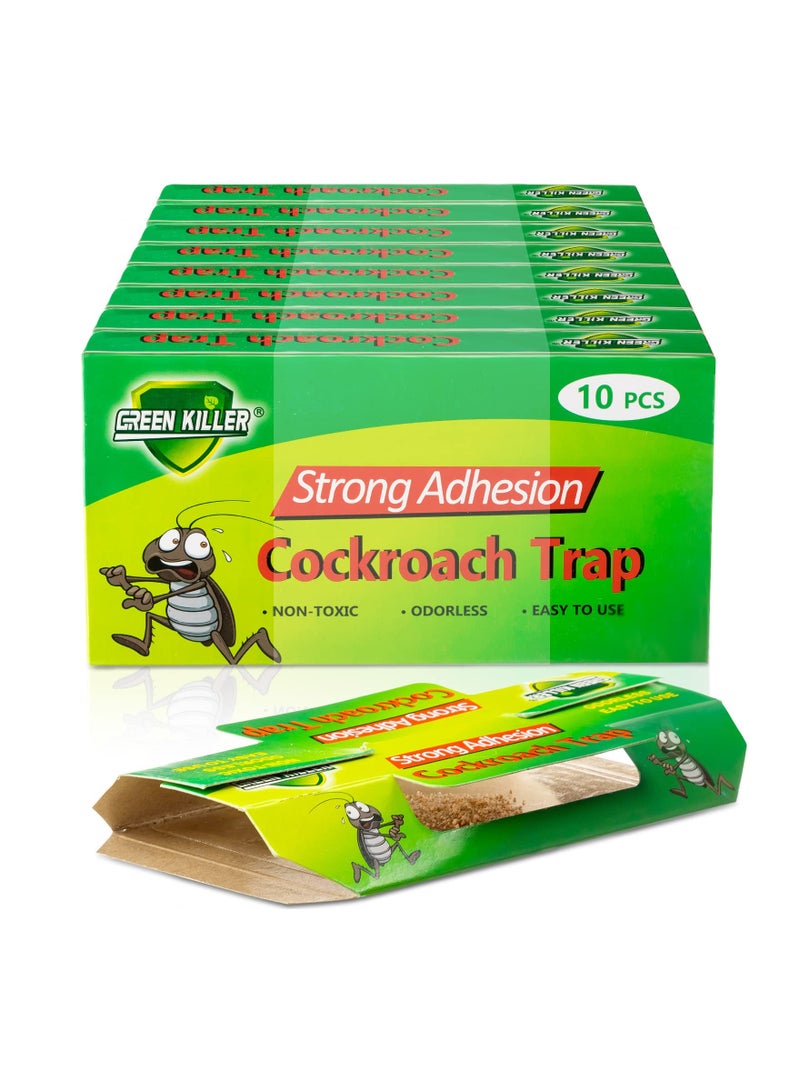 SYOSI Sticky Roach Traps, ( 8.66 x 7.6 Inch) Glue Cockroach Killer Roach Killer Sticky Traps Home Pest Control Cockroach Traps Roach Killer Glue Boards for Indoor Home Bug Insect Pest Control - Image 1