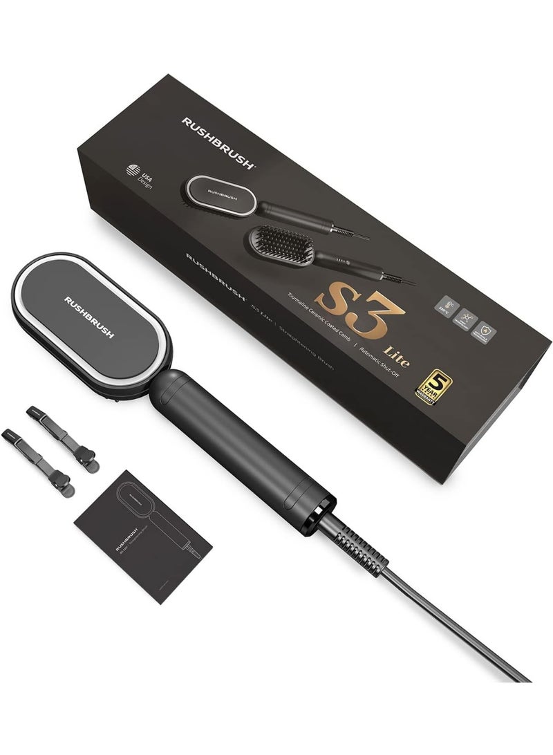 راش براش مشط تورمالين S3 بتقنية الأيونات من راش براش، لون أسود فاتح - Image 1