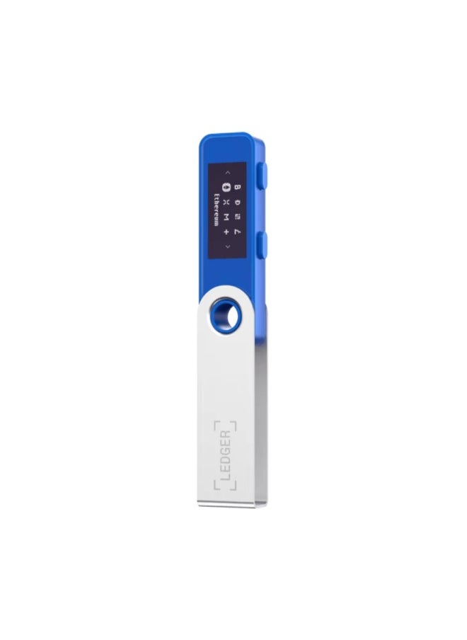 Ledger - Nano S Plus Hardware Wallet | Safest Crypto & NFT Cold Storage, OLED Screen, Type-C Connectivity, 5000+ Coins Supported, for Android, MacOS & Windows - Blue - Image 1