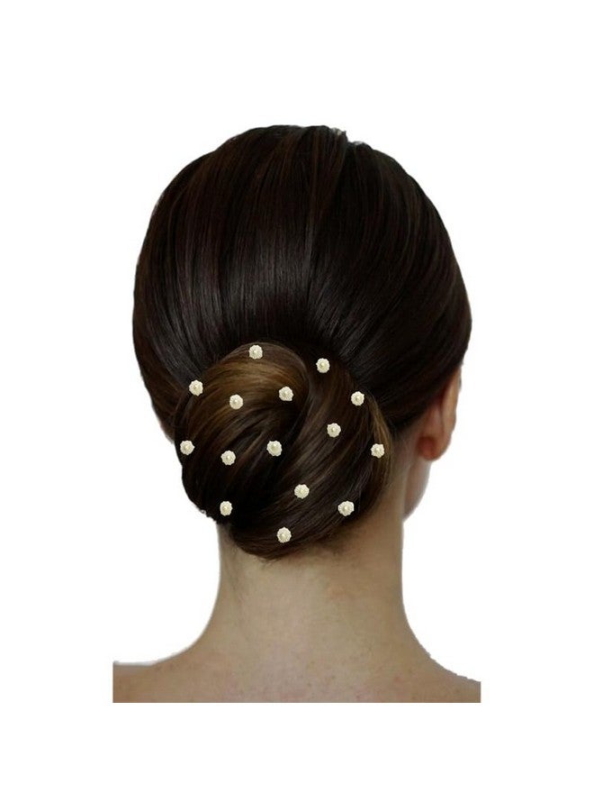 Ansh Floral Pearl Hair Stickers: Effortless elegance with stick-on convenience, Each pack contains 50 pieces for easy, clip-free hair styling_2806_Silver - Image 5