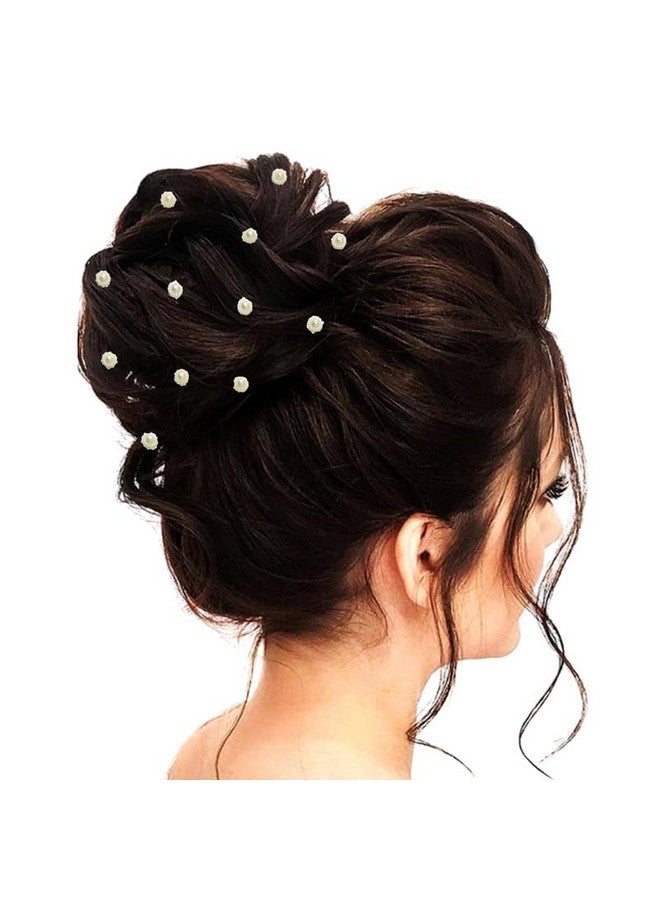 Ansh Floral Pearl Hair Stickers: Effortless elegance with stick-on convenience, Each pack contains 50 pieces for easy, clip-free hair styling_2806_Silver - Image 2
