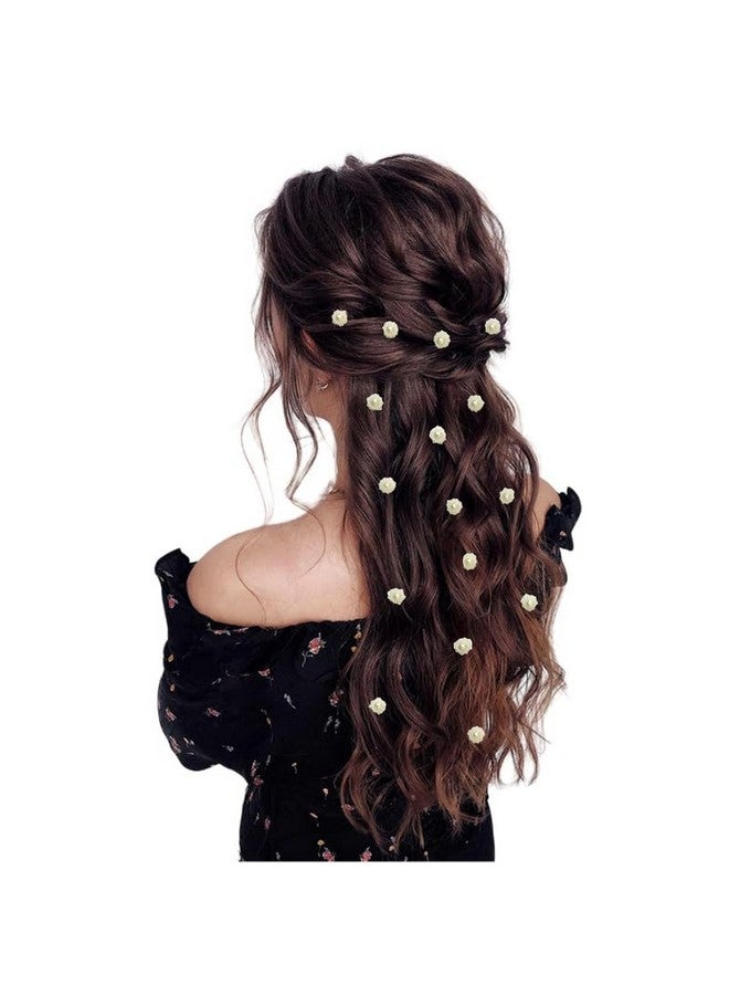 Ansh Floral Pearl Hair Stickers: Effortless elegance with stick-on convenience, Each pack contains 50 pieces for easy, clip-free hair styling_2806_Silver - Image 4