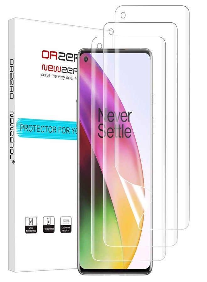 Orzero (3 Pack) TPU Screen Protector Compatible for OnePlus 8 (Not Glass) Protector De Pantalla Premium Quality High Definition Anti-Scratch Bubble-Free (Not for OnePlus 8 Pro) - Image 1