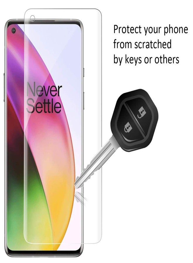 Orzero (3 Pack) TPU Screen Protector Compatible for OnePlus 8 (Not Glass) Protector De Pantalla Premium Quality High Definition Anti-Scratch Bubble-Free (Not for OnePlus 8 Pro) - Image 3