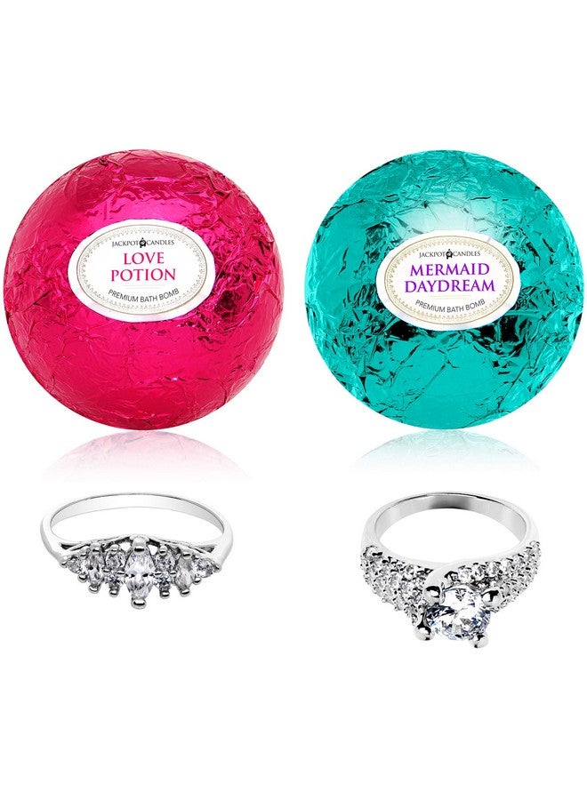 Jackpot Candles Mermaid Love Potion Bath Bombs Gift Set Of 2 With Size 7 Ring Surprise Inside Each Made In Usa - Image 1
