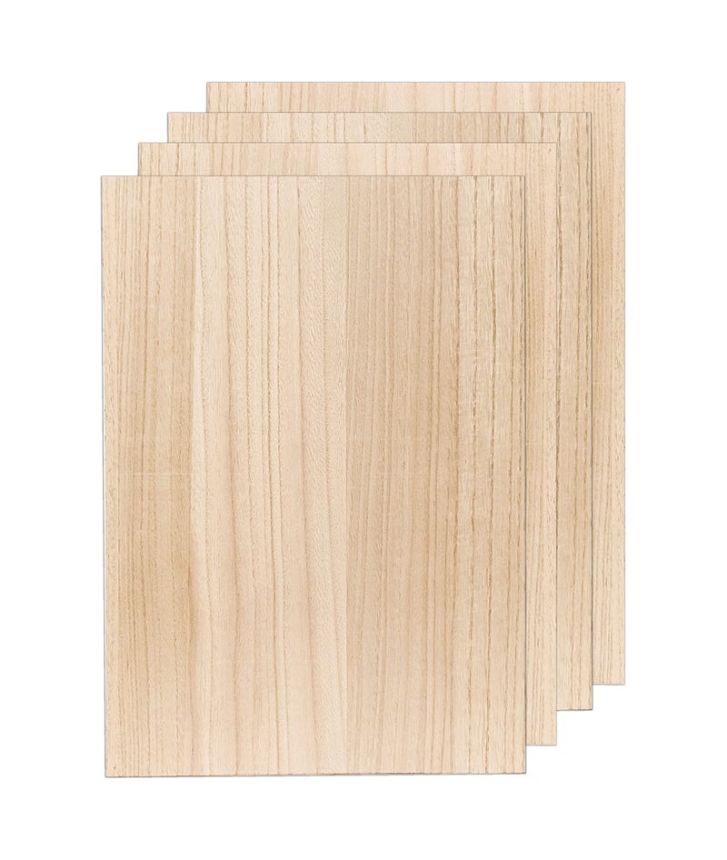 4 Pack MDF Wood Boards 12x1714th inch Thick Wooden Planks Double Sided Veneered MDF Sheet for Homemade DIY Crafts