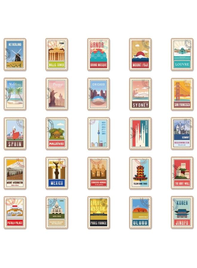 【100-Piece Collector's Set】World Famous Landmark Stickers - Creative Travel-Themed Gift to Decorate Your Laptop, Water Bottle & Suitcase，Laptop Sticker，Stickers Kids - Image 2