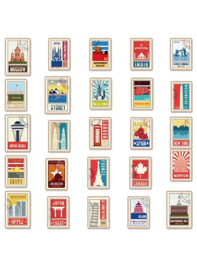 【100-Piece Collector's Set】World Famous Landmark Stickers - Creative Travel-Themed Gift to Decorate Your Laptop, Water Bottle & Suitcase，Laptop Sticker，Stickers Kids - Image 3